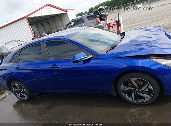 KMHLS4AG9PU557112 2023 HYUNDAI ELANTRA Blue უკანა სალონის ხედი