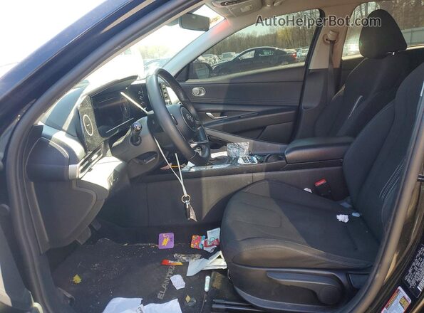 KMHLS4AGXNU245040 2022 HYUNDAI ELANTRA Black Вид салону спереду