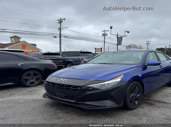 KMHLS4AGXNU314292 2022 HYUNDAI ELANTRA Blue Передня ліва чверть