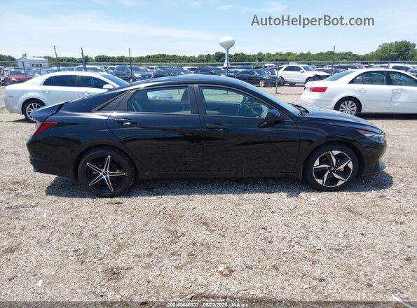 KMHLS4AGXPU409664 2023 HYUNDAI ELANTRA Black Widok wnętrza z tyłu
