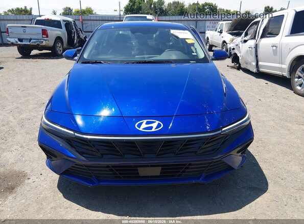 KMHLS4DG0SU000349 2025 HYUNDAI ELANTRA Blue Instrument cluster view