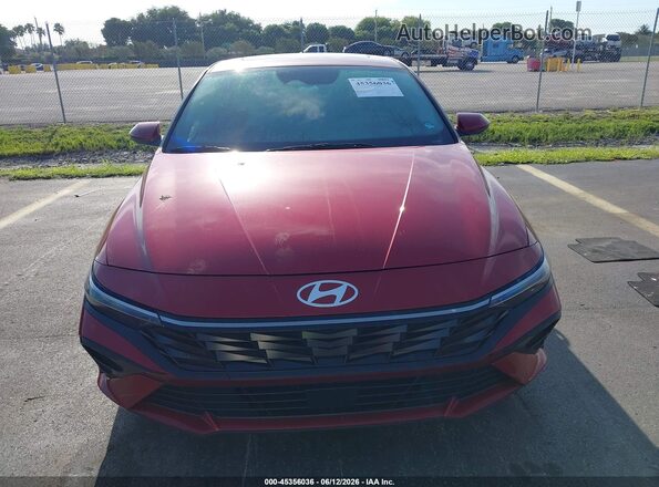 KMHLS4DG0SU857190 2025 HYUNDAI ELANTRA Red Widok wnętrza z tyłu