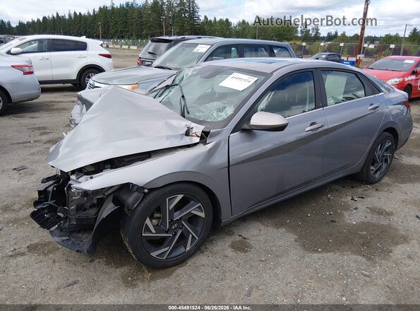 KMHLS4DG1SU987205 2025 HYUNDAI ELANTRA Gray Առջևի ձախ երեք քառորդ տեսարան