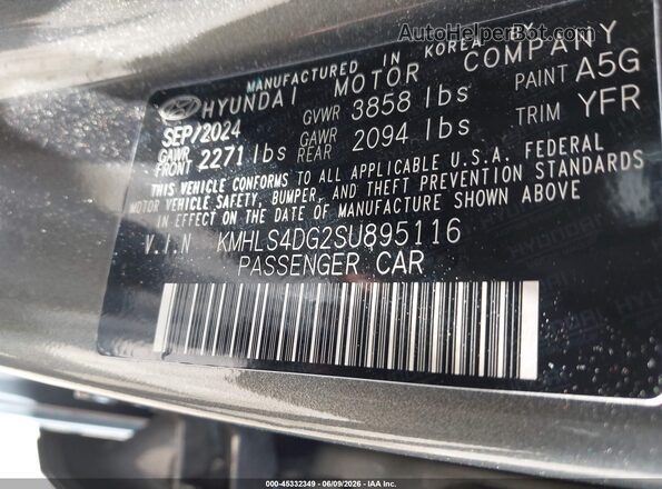 KMHLS4DG2SU895116 2025 HYUNDAI ELANTRA Green Widok komory silnika