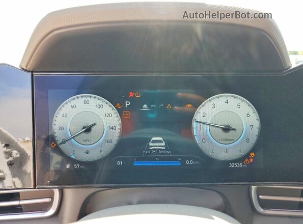 KMHLS4DG2SU953371 2025 HYUNDAI ELANTRA White Vista del cuadro de instrumentos