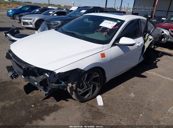 KMHLS4DG3RU718259 2024 HYUNDAI ELANTRA White Առջևի ձախ երեք քառորդ տեսարան