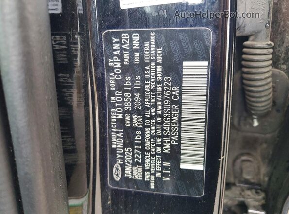 KMHLS4DG3SU976223 2025 HYUNDAI ELANTRA Black 