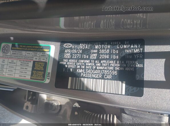KMHLS4DG4RU785596 2024 HYUNDAI ELANTRA Серебряный Вид подкапотного пространства