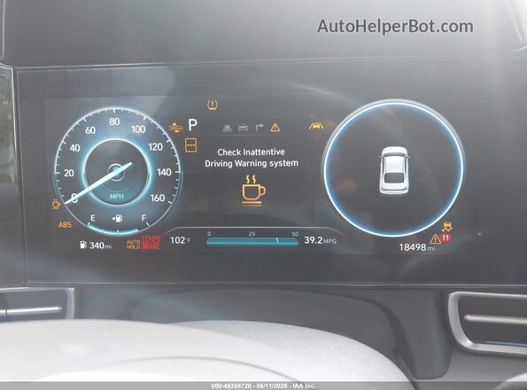 KMHLS4DG4SU005778 2025 HYUNDAI ELANTRA Blue Vista de los asientos traseros