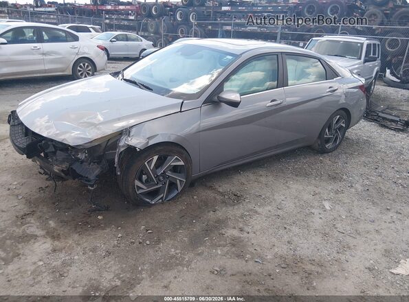 KMHLS4DG4SU897515 2025 HYUNDAI ELANTRA Gray Առջևի ձախ երեք քառորդ տեսարան