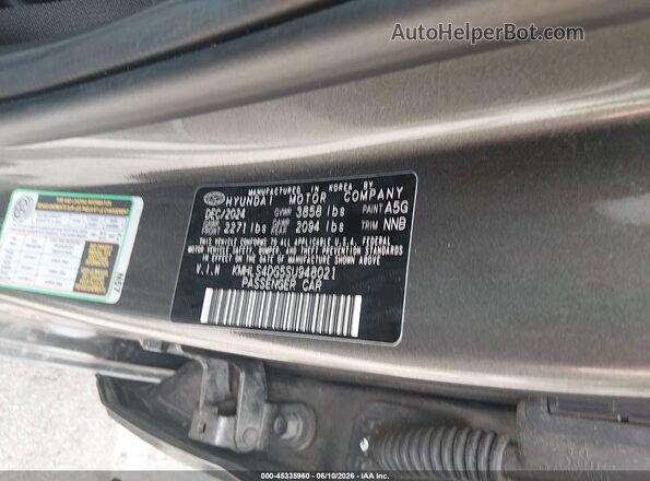 KMHLS4DG5SU948021 2025 HYUNDAI ELANTRA Black Engine compartment view