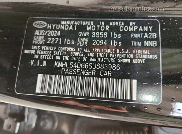 KMHLS4DG6SU883986 2025 HYUNDAI ELANTRA Черный 