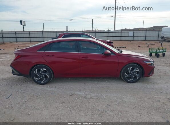 KMHLS4DG6SU952255 2025 HYUNDAI ELANTRA Красный Вид задней части салона