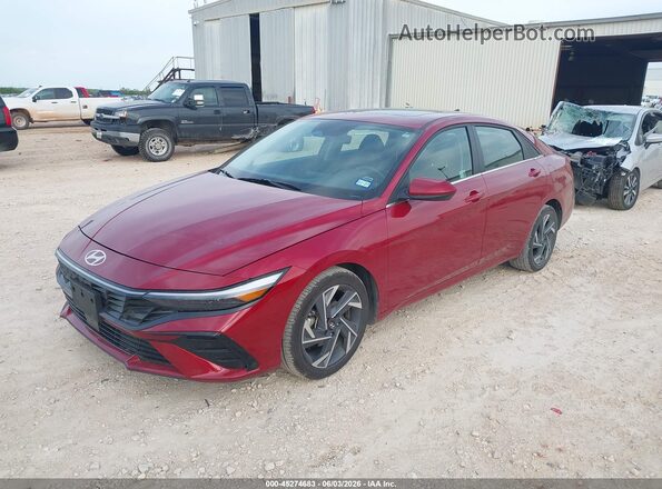 KMHLS4DG6SU952255 2025 HYUNDAI ELANTRA Красный Передняя левая четверть
