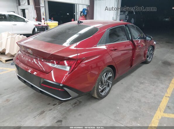 KMHLS4DG7SU021537 2025 HYUNDAI ELANTRA Red Trasero derecho