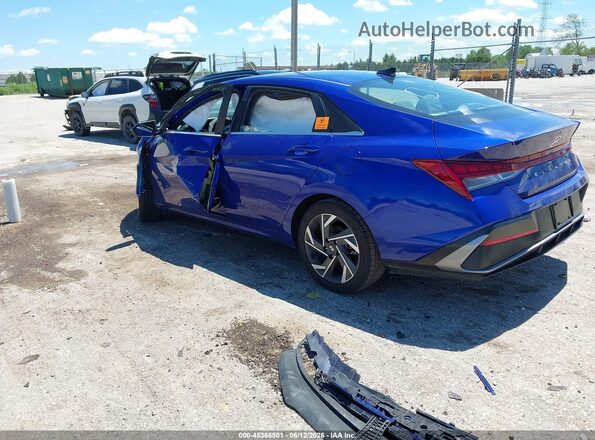 KMHLS4DG7SU908488 2025 HYUNDAI ELANTRA Blue Հետևի ձախ