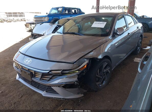 KMHLS4DG7SU910872 2025 HYUNDAI ELANTRA Gray Vista tres cuartos delantera izquierda