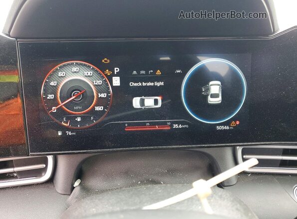 KMHLS4DG7SU943113 2025 HYUNDAI ELANTRA Gray Вид щитка приладів