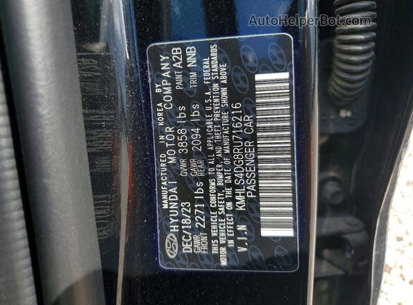 KMHLS4DG8RU716216 2024 HYUNDAI ELANTRA Black Вид підкапотного простору