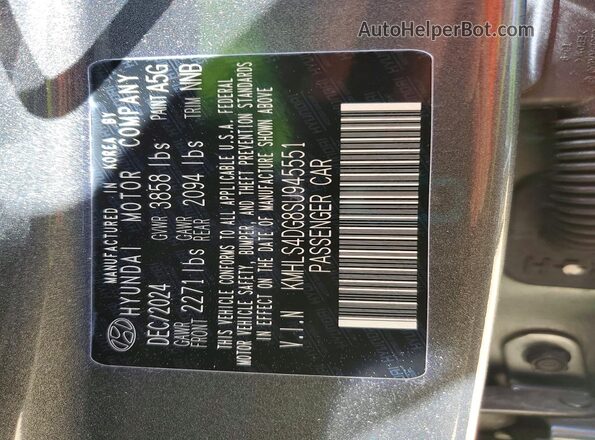 KMHLS4DG8SU945551 2025 HYUNDAI ELANTRA Gray Widok komory silnika