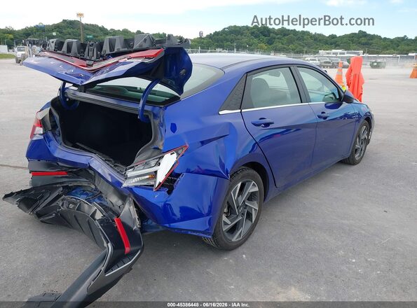 KMHLS4DG9SU951696 2025 HYUNDAI ELANTRA Blue Trasero derecho