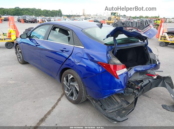 KMHLS4DG9SU951696 2025 HYUNDAI ELANTRA Blue Trasero izquierdo