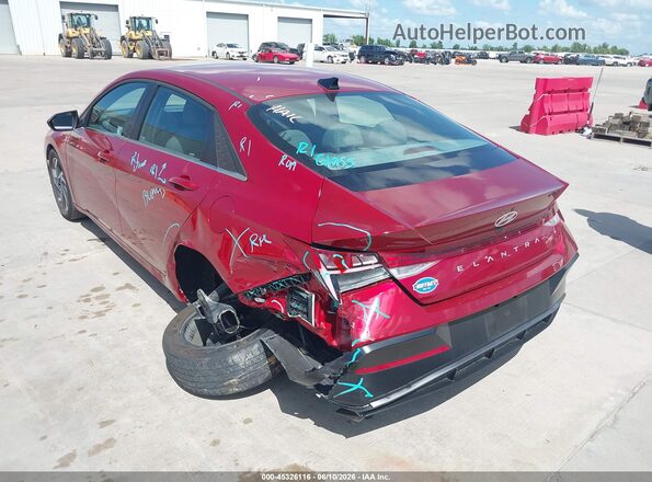 KMHLS4DG9SU967073 2025 HYUNDAI ELANTRA Красный Задняя левая четверть