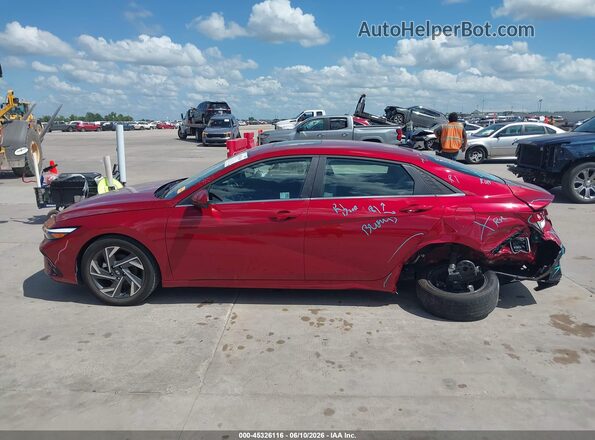 KMHLS4DG9SU967073 2025 HYUNDAI ELANTRA Красный Панорамный вид салона 360°