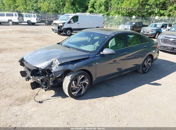 KMHLS4DGXSU022228 2025 HYUNDAI ELANTRA Gray წინა მარცხენა ხედი სამი მეოთხედიდან