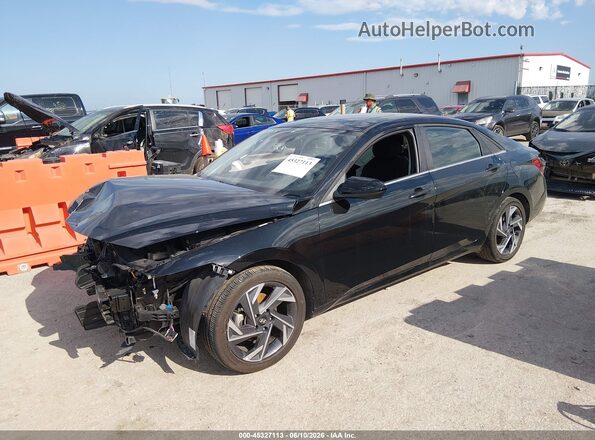 KMHLS4DGXSU975554 2025 HYUNDAI ELANTRA Black Передня ліва чверть