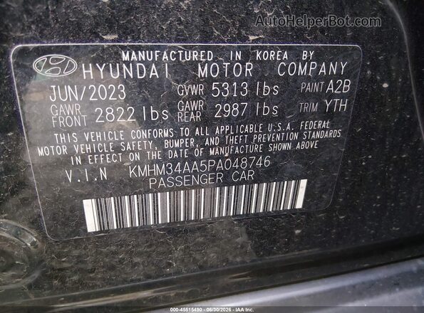 KMHM34AA5PA048746 2023 HYUNDAI IONIQ 6 Черный Вид подкапотного пространства