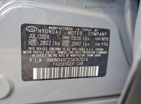 KMHM34AC2SA087014 2025 HYUNDAI IONIQ Gray 