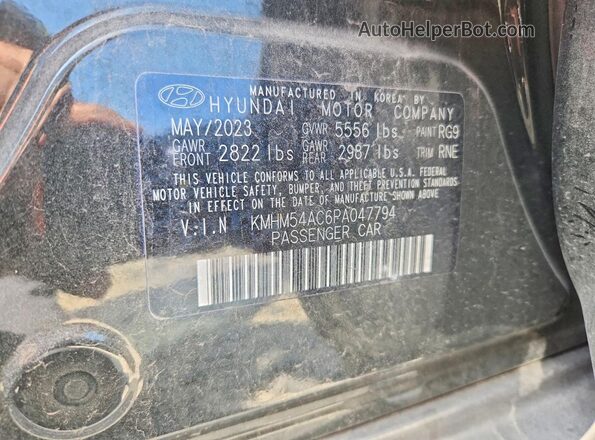 KMHM54AC6PA047794 2023 HYUNDAI IONIQ Black Widok komory silnika