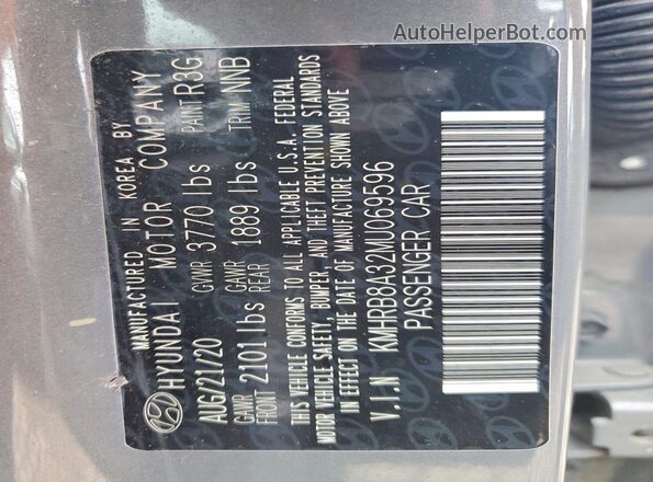 KMHRB8A32MU069596 2021 HYUNDAI VENUE Серый Вид подкапотного пространства