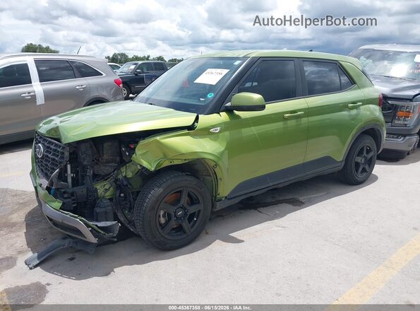 KMHRB8A37LU028119 2020 HYUNDAI VENUE Green წინა მარცხენა ხედი სამი მეოთხედიდან