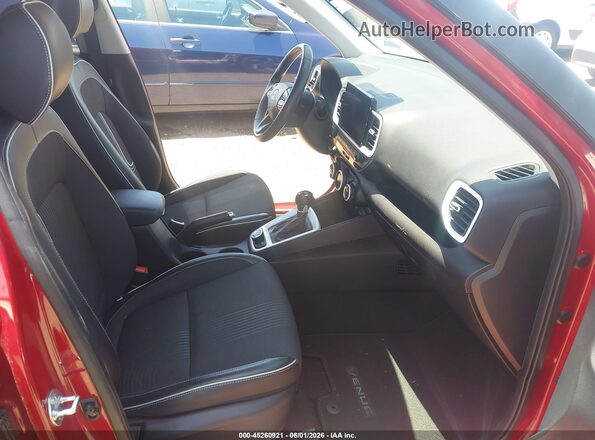 KMHRC8A30NU154130 2022 HYUNDAI VENUE Red წინა სალონის ხედი