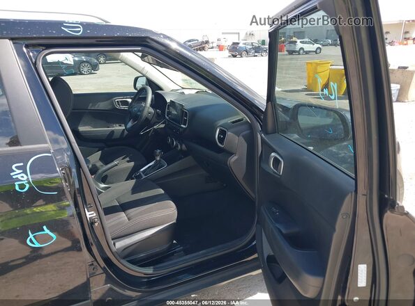 KMHRC8A31NU167629 2022 HYUNDAI VENUE Black Widok wnętrza z przodu