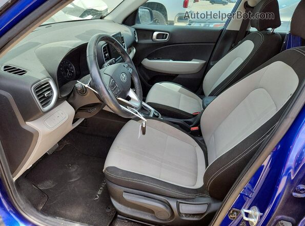 KMHRC8A32LU017624 2020 HYUNDAI VENUE Blue Vista interior delantera