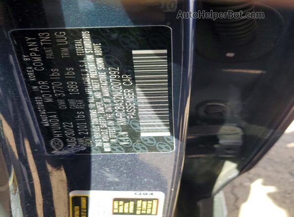 KMHRC8A32NU207992 2022 HYUNDAI VENUE Gray Vista del compartimento del motor