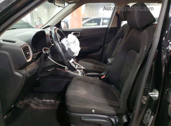 KMHRC8A34NU132115 2022 HYUNDAI VENUE Black Widok wnętrza z przodu