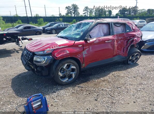 KMHRC8A34PU234176 2023 HYUNDAI VENUE Red წინა მარცხენა ხედი სამი მეოთხედიდან