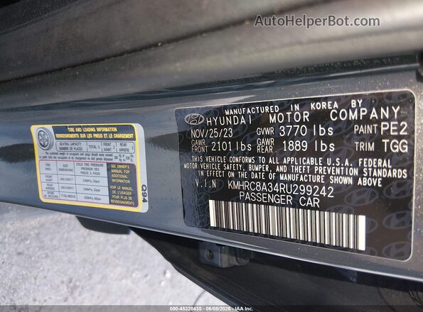 KMHRC8A34RU299242 2024 HYUNDAI VENUE Gray Widok komory silnika