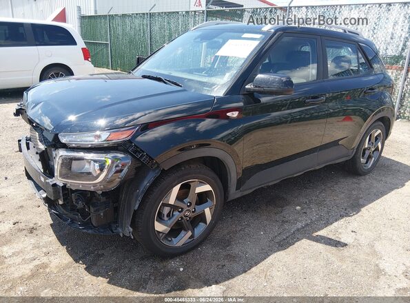 KMHRC8A35SU378313 2025 HYUNDAI VENUE Black Vista tres cuartos delantera izquierda