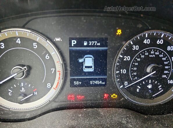 KMHRC8A36MU126315 2021 HYUNDAI VENUE Blue Սարքավորումների վահանակի տեսք