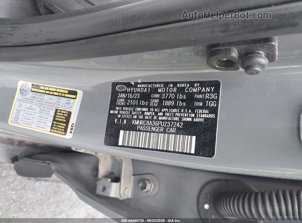 KMHRC8A36PU237242 2023 HYUNDAI VENUE Gray Engine compartment view