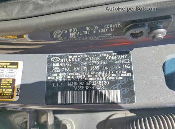 KMHRC8A36PU248130 2023 HYUNDAI VENUE Gray 