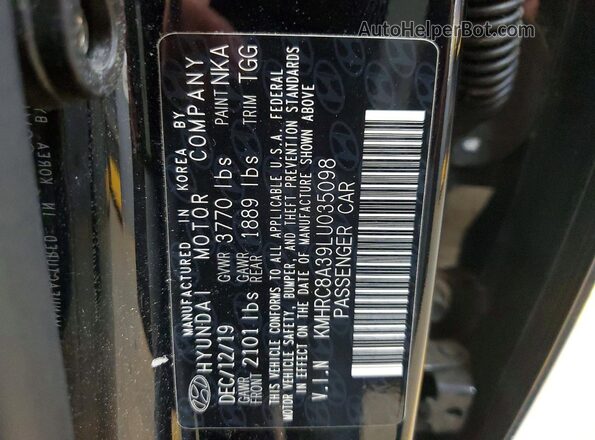 KMHRC8A39LU035098 2020 HYUNDAI VENUE Black Շարժիչի բաժամունքի տեսք