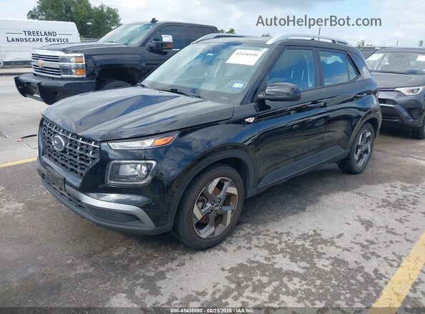 KMHRC8A39MU073271 2021 HYUNDAI VENUE Black Առջևի ձախ երեք քառորդ տեսարան