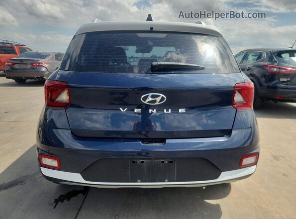 KMHRC8A39NU193461 2022 HYUNDAI VENUE Blue Вид ззаду
