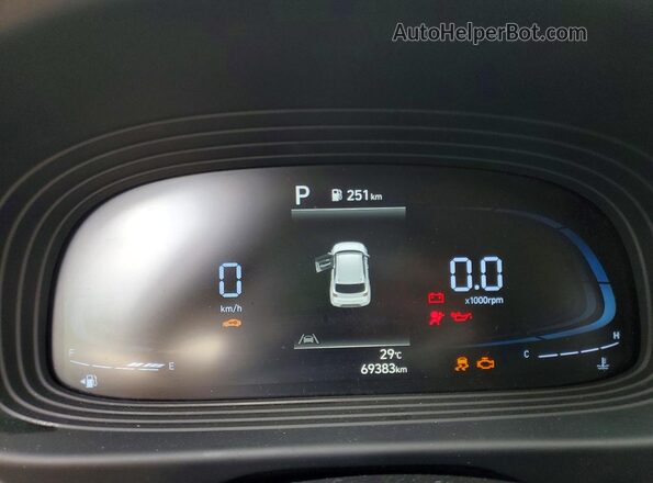 KMHRC8A3XPU232089 2023 HYUNDAI VENUE Charcoal Instrument cluster view
